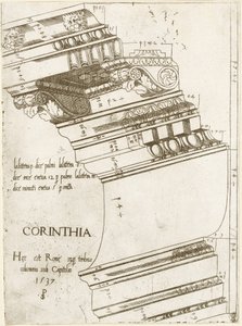Entablature from the Temple of Vespasian, Rome by Master PS
