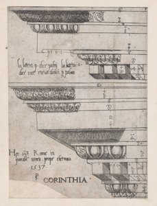 Speculum Romanae Magnificentiae: Corinthian Entablature by Master PS