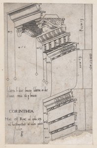 Speculum Romanae Magnificentiae: Entablature from the Forum of Trajan, Rome, 1537