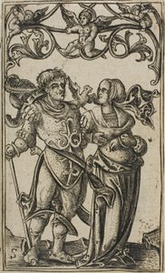 Lady and Gentleman Walking to the Right by Master S