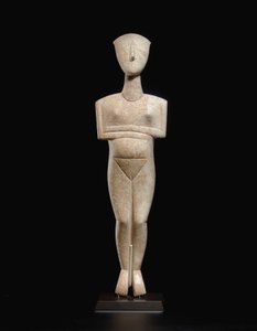 Cycladic Reclining Female Figure, Name-Piece of the Schuster Master, Early Cycladic II, c.2400 BC by Master Schuster