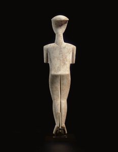 Cycladic reclining female figure, name-piece of the Schuster Master, Early Cycladic II, c.2400 BC by Master Schuster