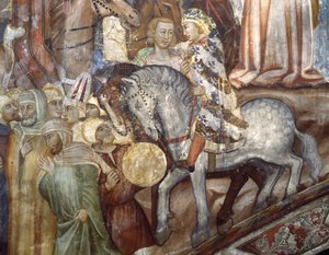 Detail from the Crucifixion by Master Trecentesco of Sacro Speco School