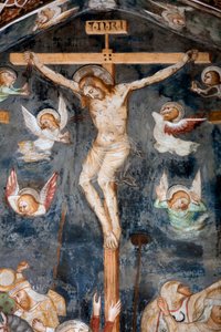 The Crucifixion (detail) by Master Trecentesco of Sacro Speco School