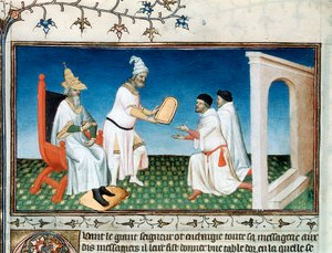 Kublai Khan Gives the Polos Their Passport