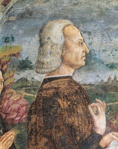 Chapel of St Margaret of Antioch, Portrait of Guglielmo VIII Paleologo, Marquis of Monferrato, Fresco