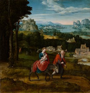 The Flight into Egypt, circa 1530-1535 by Master of Female Half Lengths