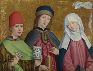 Saints Cosmas and Damian and the Virgin, The Liesborn Altarpiece, ca. 1470-1480 by Master of Liesborn