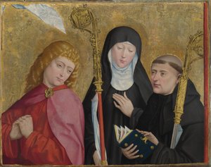 Saints John the Evangelist, Scholastica and Benedict The Liesborn Altarpiece