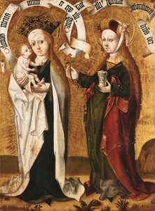 The Virgin and Child with Saint Mary Magdalen offering the Child a Rose