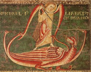 Saint Michael Fighting the Dragon by Master of Llussà
