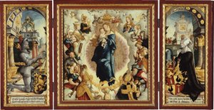 The Wildenstein Altarpiece open by Master of Messkirch