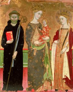 The Virgin and Child with St. Olivia and St. Benedict by Master of Rubió