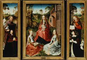 Madonna and Child with Saints and Donors by Master of Saint Anna