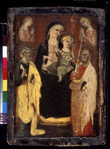 Madonna and Child Enthroned with Saints Peter and Paul by Master of San Jacopo a Mucciana
