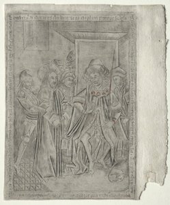 The Passion: Christ before Caiaphas by Master of the Banderoles
