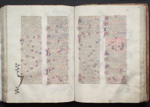 The Gotha Missal: Fol. 103v, Text, c. 1375 by Master of the Boqueteaux