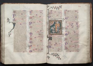 The Gotha Missal: Fol. 109v, Text, c. 1375 by Master of the Boqueteaux
