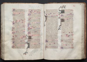 The Gotha Missal: Fol. 111r, Text, c. 1375 by Master of the Boqueteaux