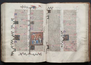 The Gotha Missal: Fol. 120r, Text, c. 1375 by Master of the Boqueteaux