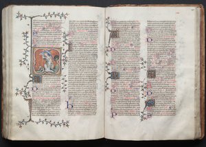 The Gotha Missal: Fol. 125r, Text, c. 1375 by Master of the Boqueteaux