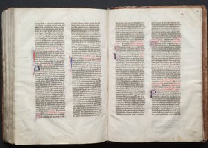 The Gotha Missal: Fol. 156r, Text, c. 1375 by Master of the Boqueteaux