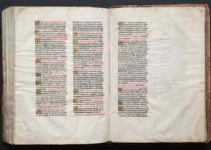 The Gotha Missal: Fol. 158r, Text, c. 1375 by Master of the Boqueteaux