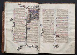 The Gotha Missal: Fol. 18r, Text, c. 1375 by Master of the Boqueteaux