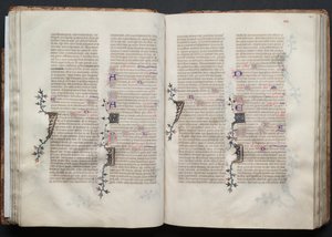 The Gotha Missal: Fol. 42r, Text, c. 1375 by Master of the Boqueteaux