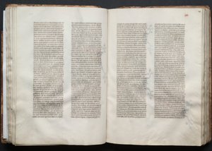 The Gotha Missal: Fol. 45r, Text, c. 1375 by Master of the Boqueteaux