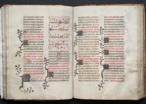 The Gotha Missal: Fol. 68r, Text, c. 1375 by Master of the Boqueteaux