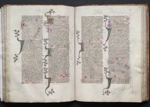 The Gotha Missal: Fol. 82r, Text, c. 1375 by Master of the Boqueteaux