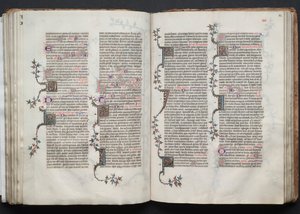 The Gotha Missal: Fol. 83v, Text, c. 1375 by Master of the Boqueteaux