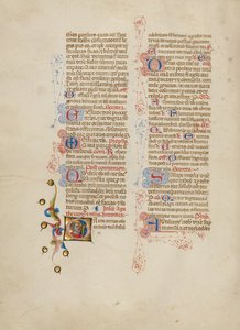 Initial G: Saint Agatha by Master of the Brussels Initials