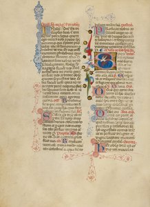Initial S: The Dove of the Holy Spirit by Master of the Brussels Initials