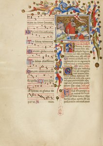 The Resurrection; Initial R: A Sleeping Soldier by Master of the Brussels Initials
