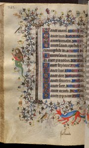 Hours of Charles the Noble, King of Navarre (1361-1425): fol. 121v, Text by Master of the Brussels Initials and Associates