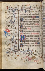 Hours of Charles the Noble, King of Navarre (1361-1425): fol. 93v, Text by Master of the Brussels Initials and Associates