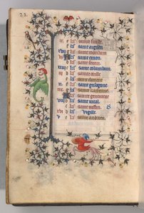 Hours of Charles the Noble, King of Navarre: fol. 11v, November, c. 1405 by Master of the Brussels Initials and Associates