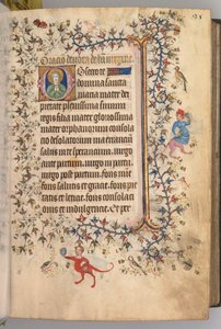 Hours of Charles the Noble, King of Navarre 1361-1425: fol. 13r, Text, c. 1405