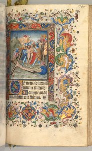 Hours of Charles the Noble, King of Navarre 1361-1425: fol. 179r, Christ Nailed to the Cross, c. 1405
