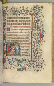 Hours of Charles the Noble, King of Navarre, fol. 282r, St. Thomas à Becket by Master of the Brussels Initials and Associates