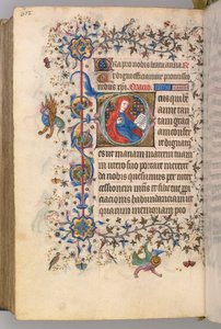 Hours of Charles the Noble, King of Navarre 1361-1425, fol. 295v, St. Anne by Master of the Brussels Initials and Associates