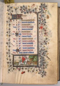 Hours of Charles the Noble, King of Navarre: fol. 5r, May by Master of the Brussels Initials and Associates