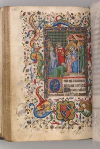 Hours of Charles the Noble, King of Navarre 1361-1425: fol. 78v, Adoration of the Magi Sext