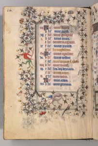 Hours of Charles the Noble, King of Navarre 1361-1425: fol. 7v, July by Master of the Brussels Initials and Associates