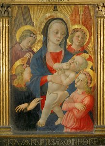 Madonna and Child, Surrounded by Four Angels