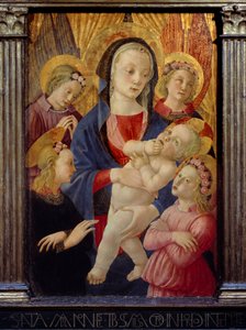 The Virgin and Child Surrounded by Four Angels