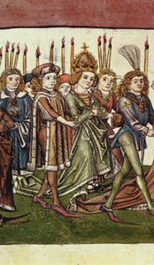 Queen Elizabeth of Luxembourg (Detail) by Master of the Chronicle of the