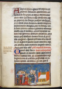 The Archbishop of Reims placing the crown on the queen